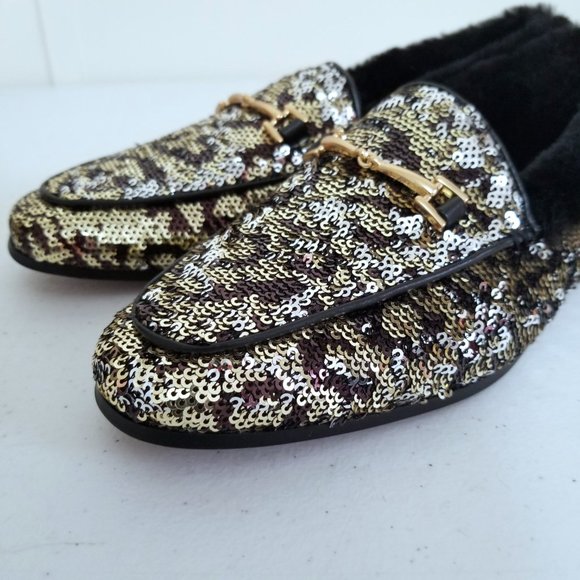 Sam Edelman Shoes - Sam Edelman Loraine Sequin Faux Fur  Loafers